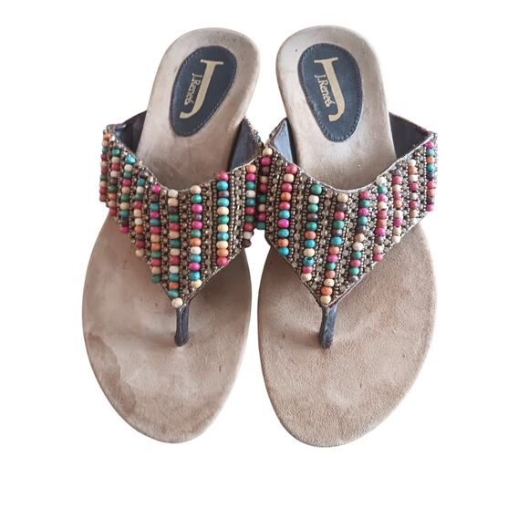J.Renee Beaded Sandals size 7 - Picture 1 of 3